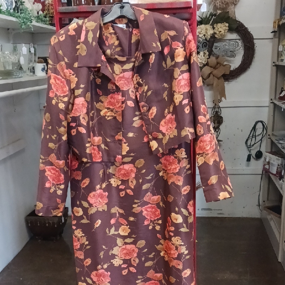 Floral Dress with Jacket Set